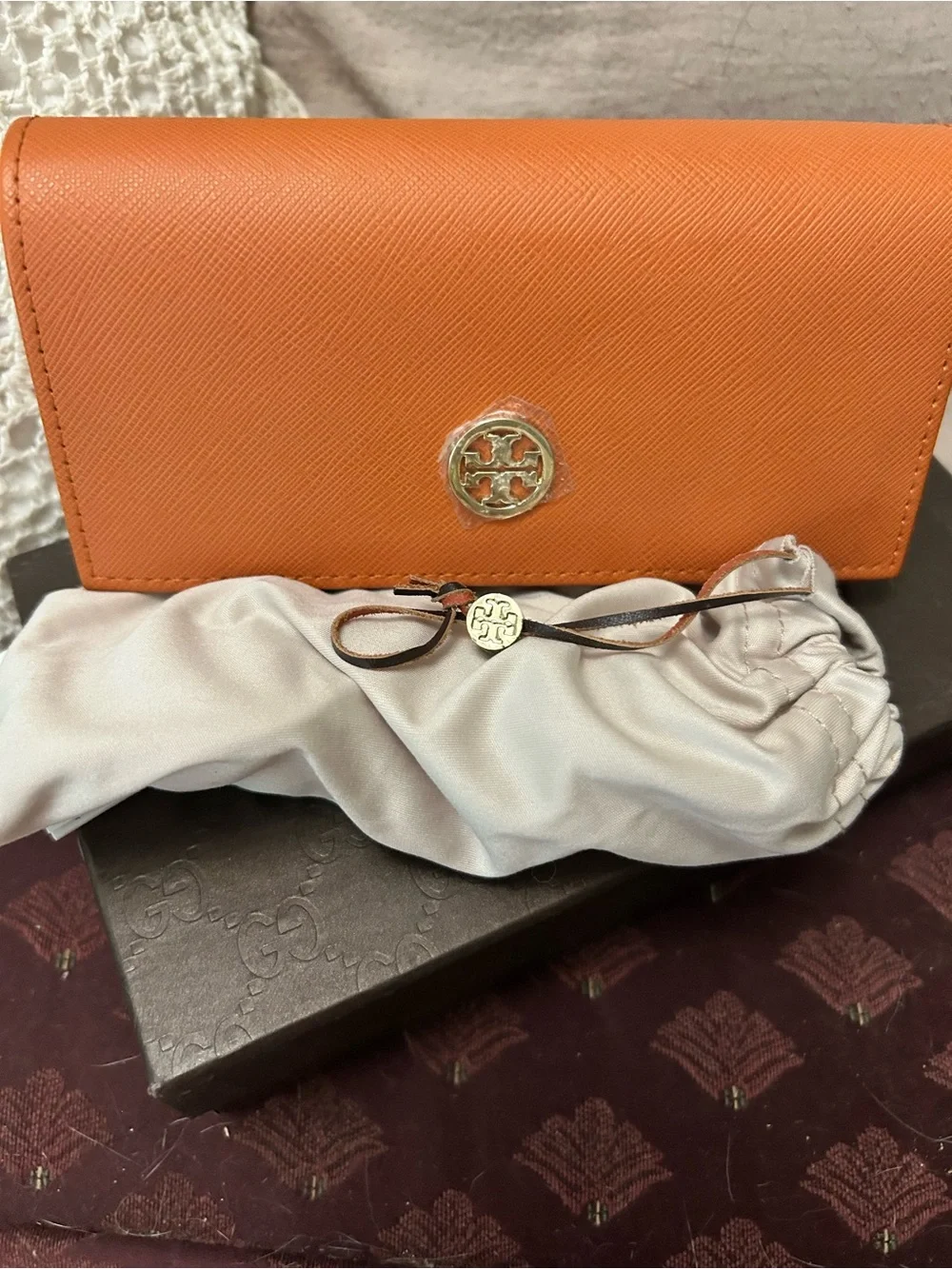 Tory Burch Black Square Sunglasses with Gold Logo Accents